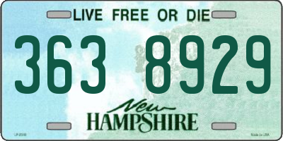 NH license plate 3638929