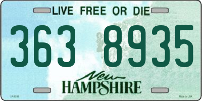 NH license plate 3638935