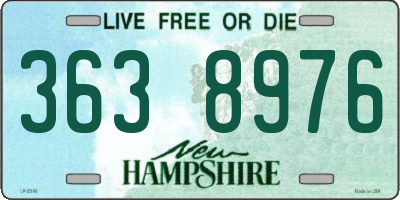 NH license plate 3638976