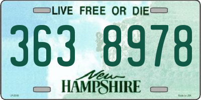 NH license plate 3638978
