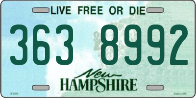 NH license plate 3638992