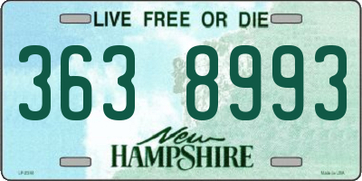 NH license plate 3638993