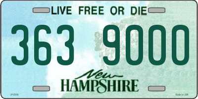NH license plate 3639000