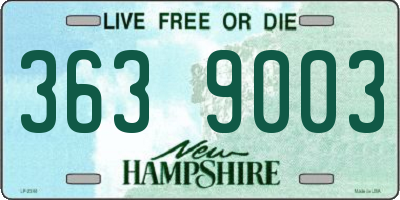 NH license plate 3639003