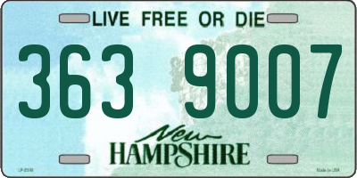 NH license plate 3639007