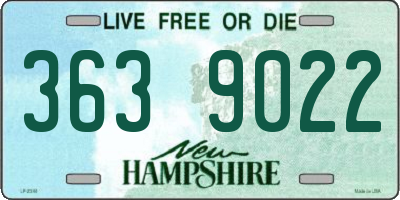 NH license plate 3639022