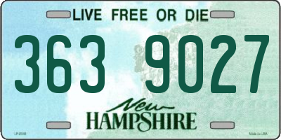NH license plate 3639027