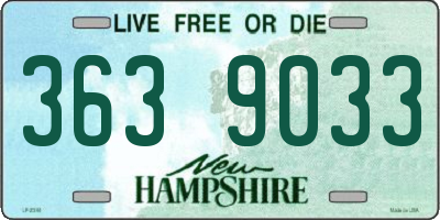 NH license plate 3639033