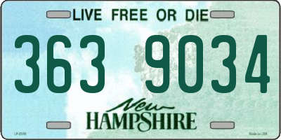 NH license plate 3639034