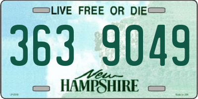 NH license plate 3639049