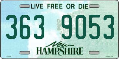 NH license plate 3639053
