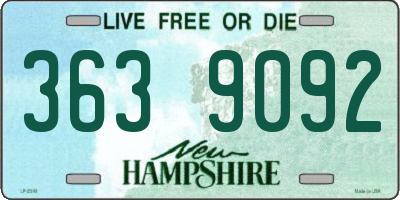 NH license plate 3639092