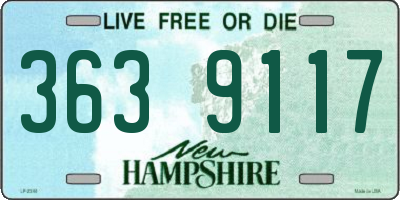 NH license plate 3639117