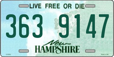 NH license plate 3639147