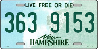 NH license plate 3639153