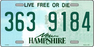 NH license plate 3639184
