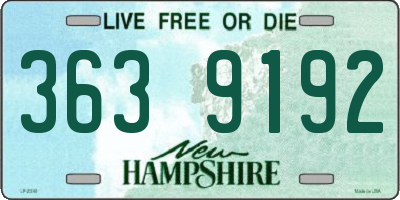 NH license plate 3639192
