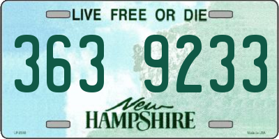 NH license plate 3639233