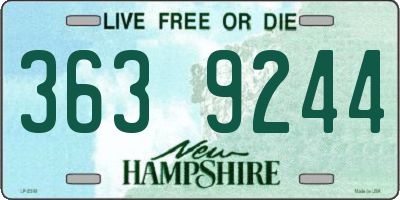NH license plate 3639244