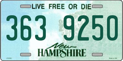 NH license plate 3639250