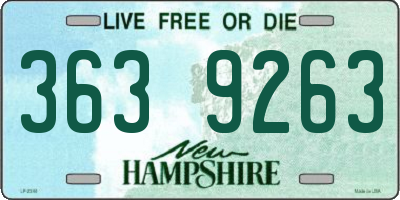 NH license plate 3639263
