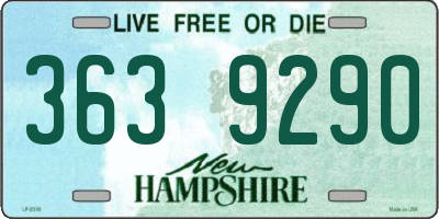 NH license plate 3639290