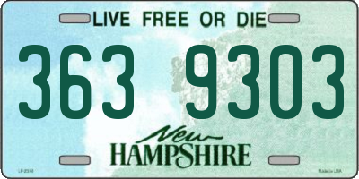 NH license plate 3639303