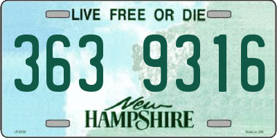 NH license plate 3639316