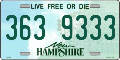 NH license plate 3639333