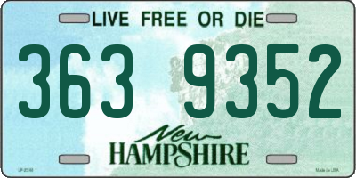 NH license plate 3639352