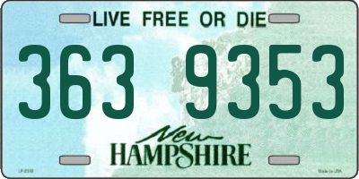 NH license plate 3639353