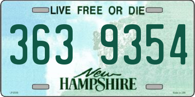 NH license plate 3639354
