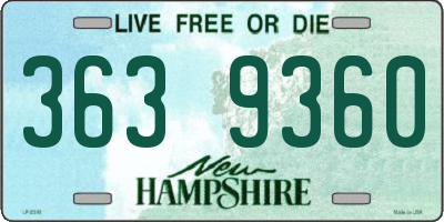 NH license plate 3639360