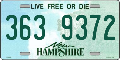 NH license plate 3639372