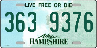 NH license plate 3639376