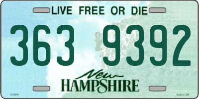 NH license plate 3639392