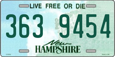 NH license plate 3639454