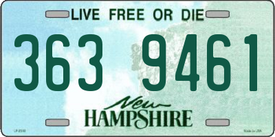 NH license plate 3639461