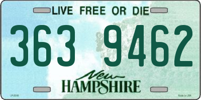 NH license plate 3639462