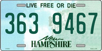 NH license plate 3639467