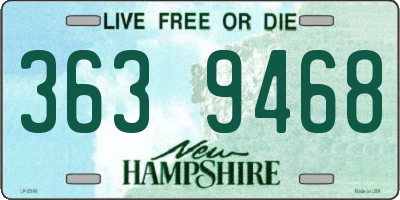 NH license plate 3639468