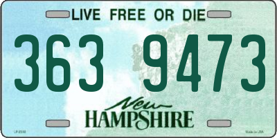 NH license plate 3639473