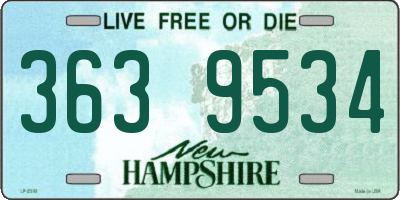 NH license plate 3639534