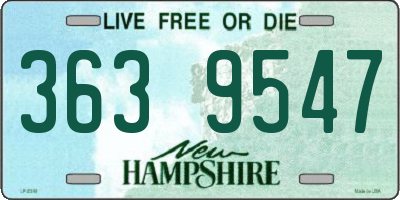 NH license plate 3639547