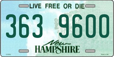 NH license plate 3639600