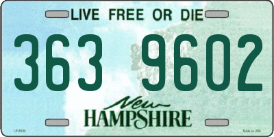 NH license plate 3639602