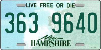 NH license plate 3639640