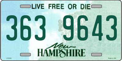 NH license plate 3639643