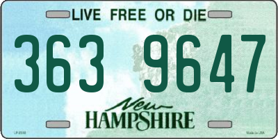 NH license plate 3639647