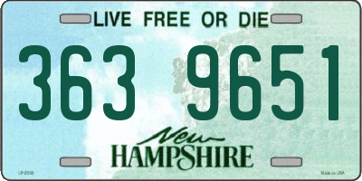 NH license plate 3639651